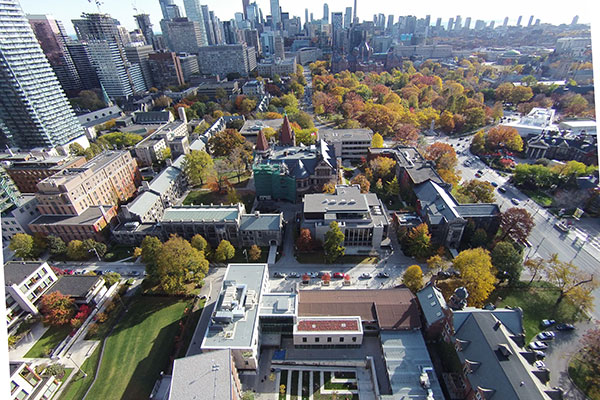 overhead view campus