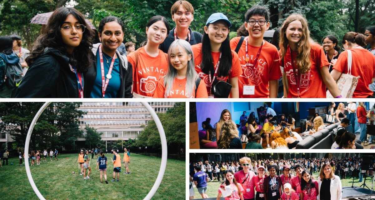 A collage showcasing students smiling and enjoying themselves during past orientation weeks.