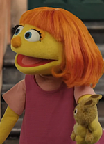 A red-haired muppet named Julia.