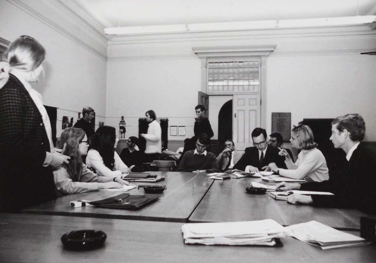 Black-and-white image of Victoria College Union Council.